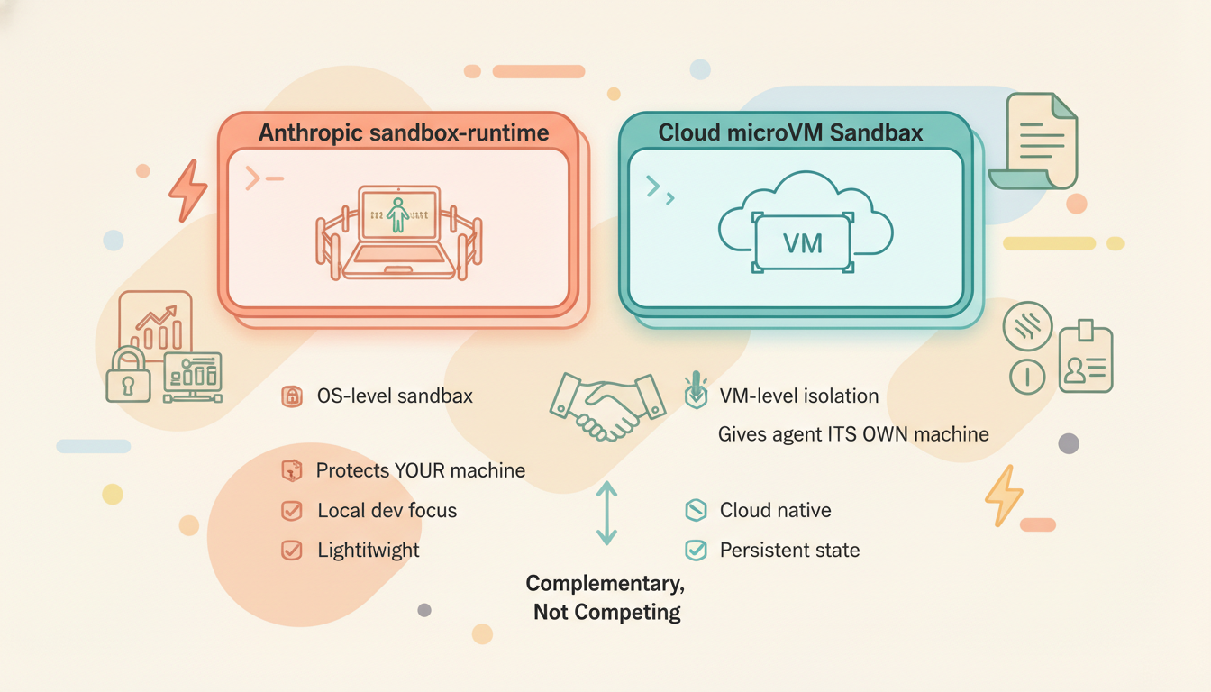 Anthropic sandbox-runtime vs Cloud microVM
